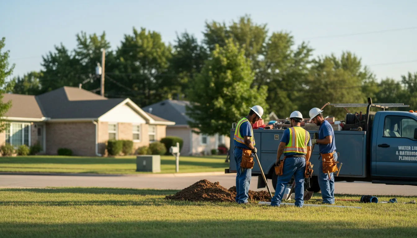 Residential water line and bathroom plumbing service in Williamsfield, OH